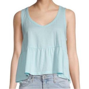 Buffalo David Bitton Olivia Peplum Top - Blue Grass